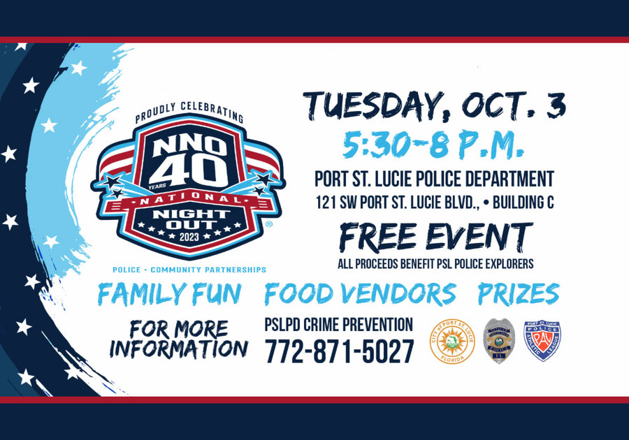 City of PSL 2023 National Night Out Flyer
