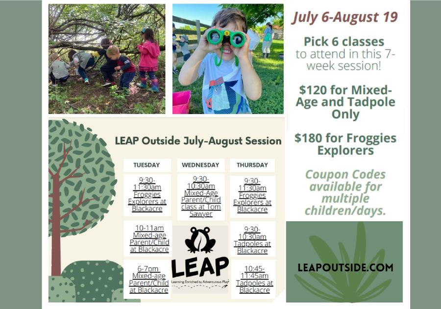 Register Now For Leap Outside s Summer Session Macaroni KID