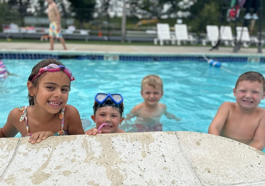 Kids in swimming pool