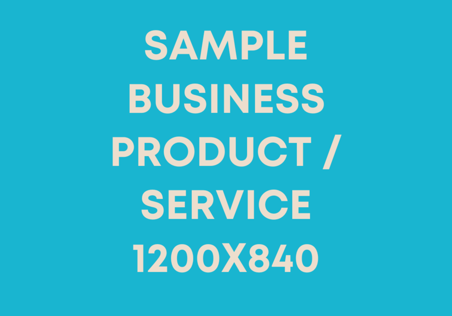 Sample Business Product or Service 1200x840