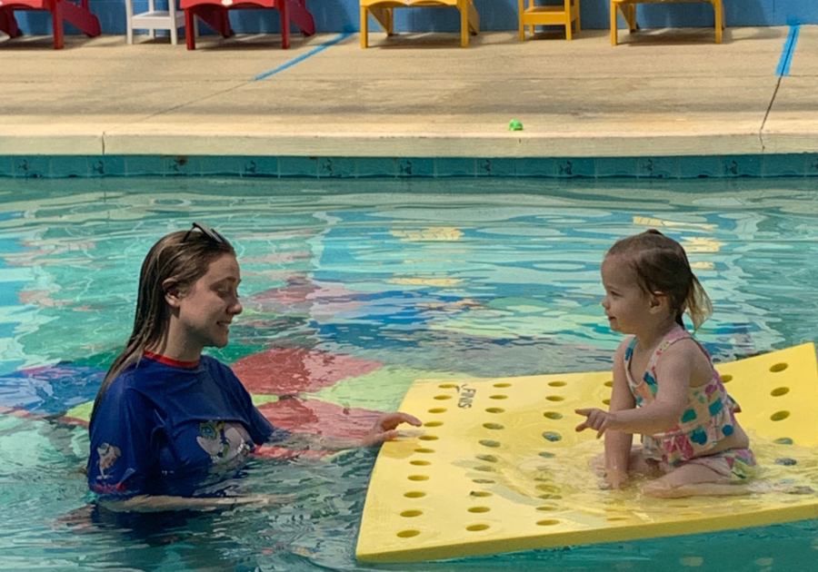 Scarlett Swimming at Sharkie's Swim and Scuba Academy