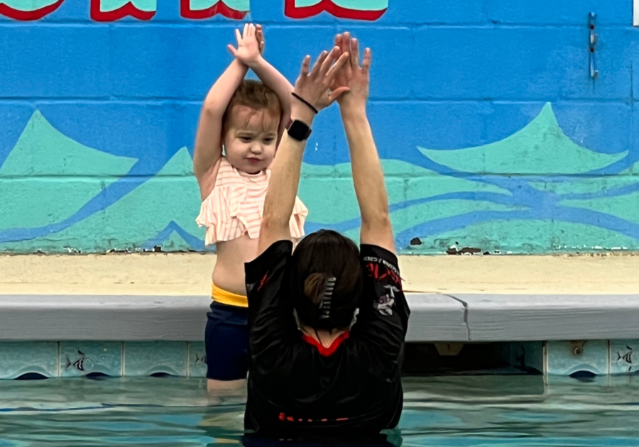 Scarlett Swimming at Sharkie's Swim and Scuba Academy