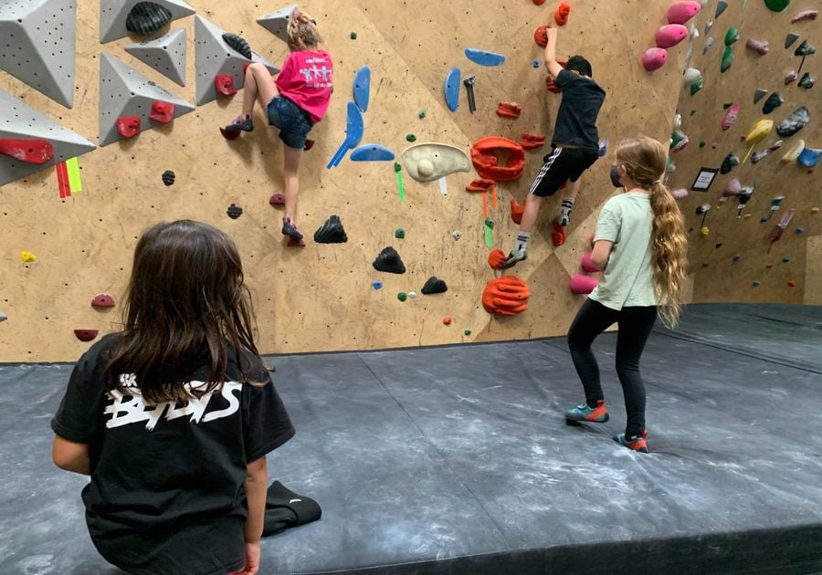 Kids climbing wall