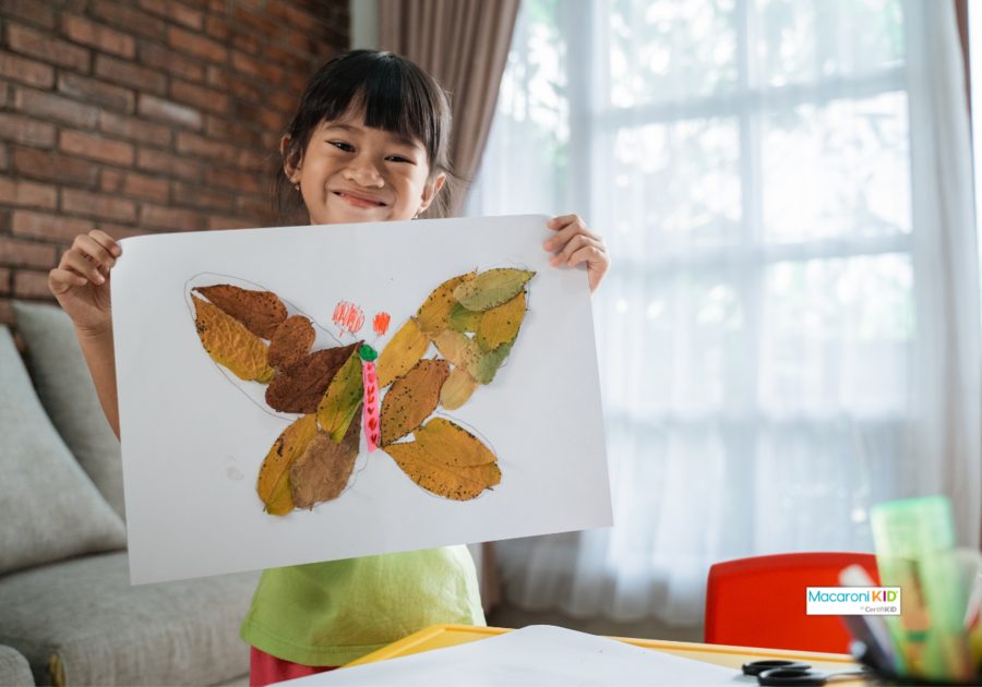 easy preschool art -- crafts with fall leaves