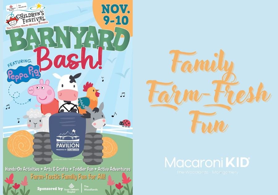 Family Festival Farm fresh fun on nov 9 and 10 featuring Peppa Pig at the Woodlands Pavilion