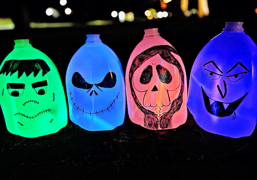 Milk Jack o Lanterns