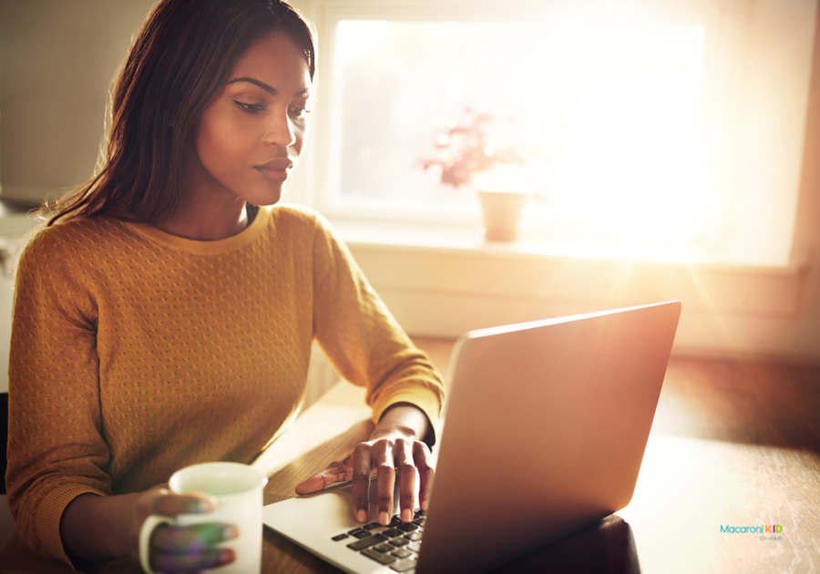 Woman at computer--publisher recruitment picture