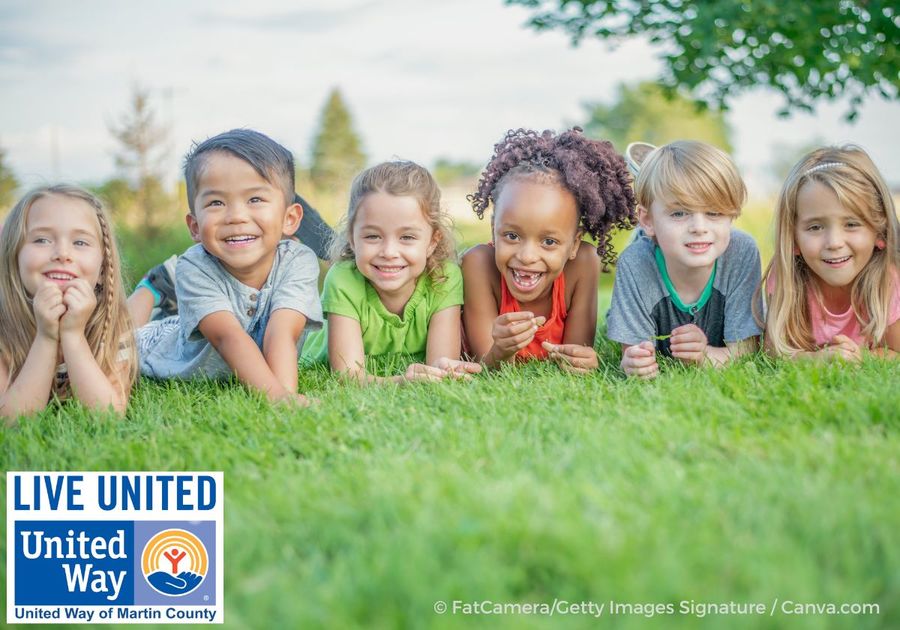 Preschoolers on the grass