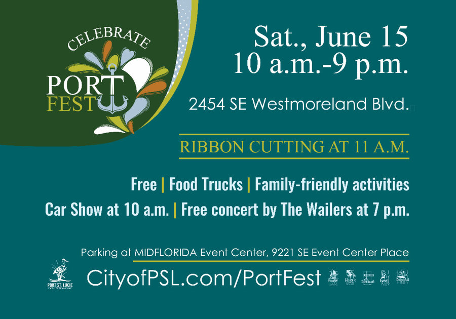 City of Port St. Lucie 2024 Port Fest Flyer