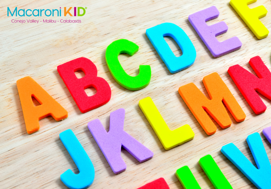 Colorful ABCs on a wood table