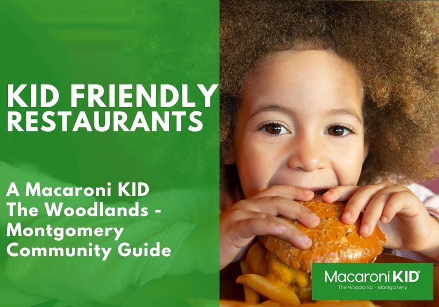 Kid Friendly restaurant guide for the woodlands texas Montgomery family dinner kid babies eat