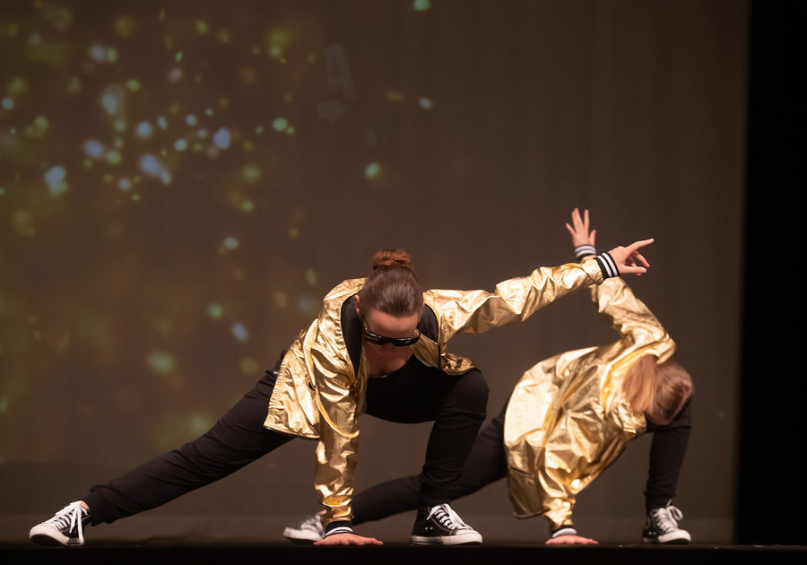 dance students performing on stage