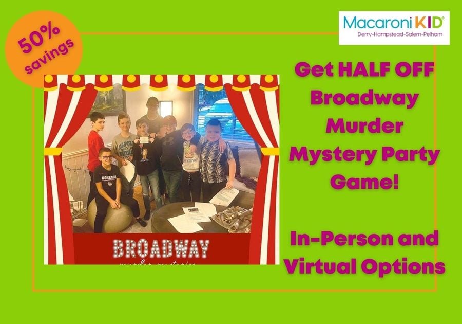 Half off Broadway Murder Mystery Party Game, in-person, virtual