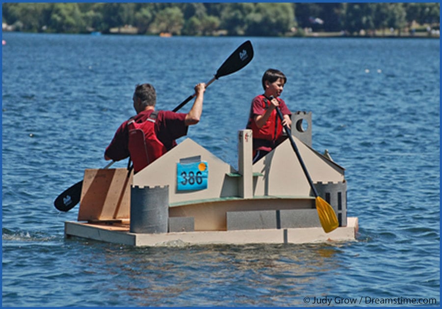 cardboard boat race
