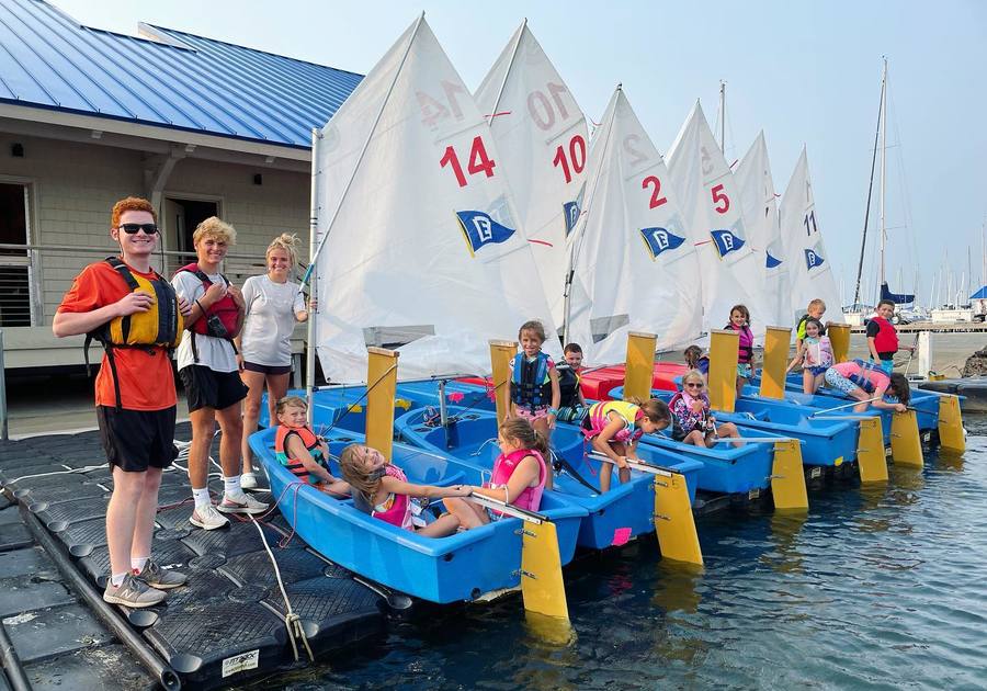 Summer Camp learn to sail at Reyburn Sailing School at Erie Yacht Club in Erie PA