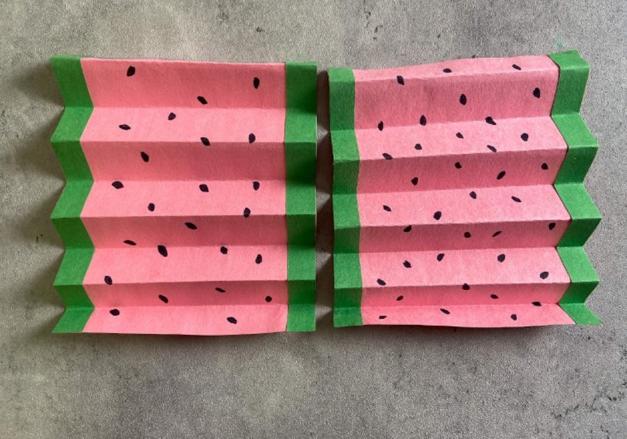 Watermelon Paper Fan