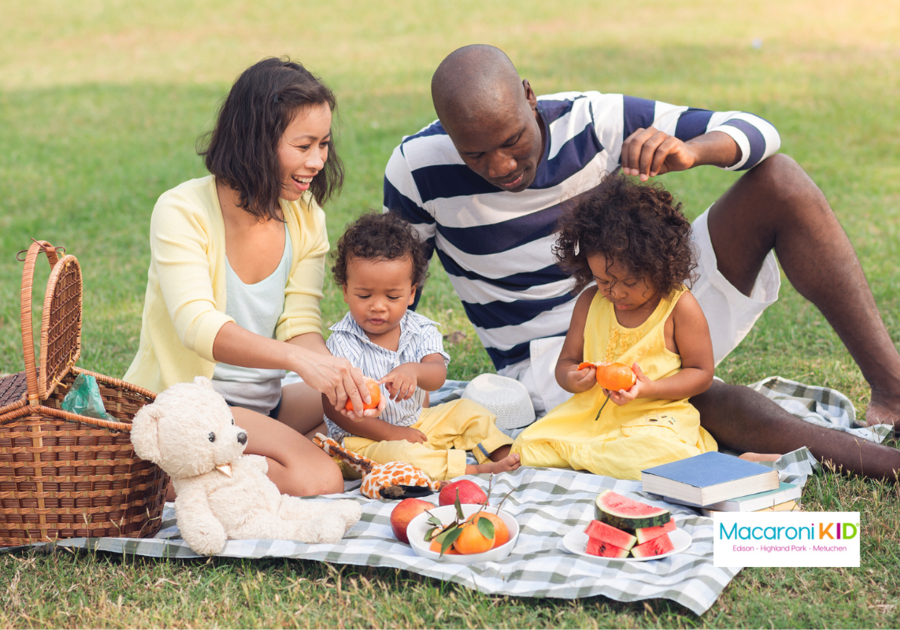 Family enjoying a picnic