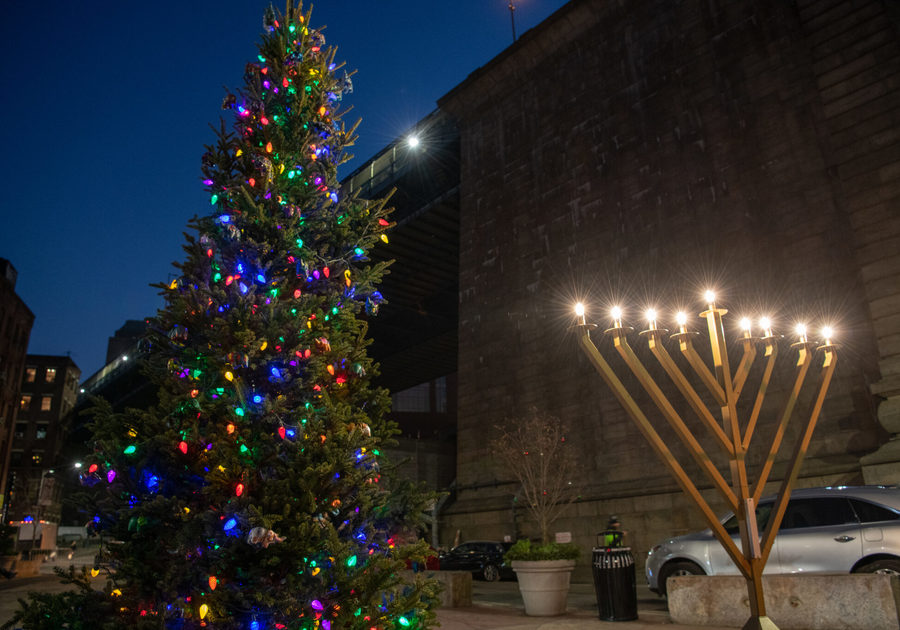 DUMBO, Brooklyn Tree and Menorah Lighting