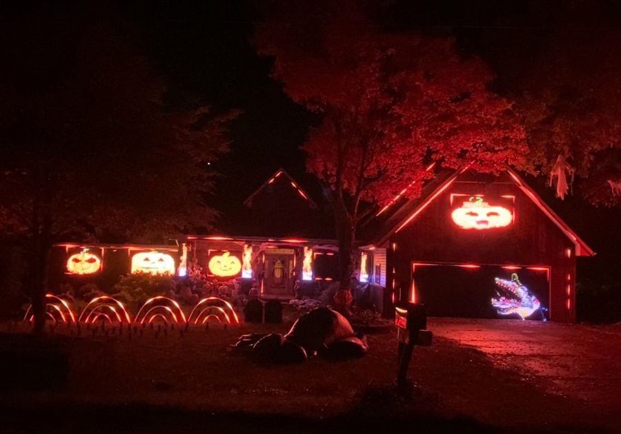 Lights on Hullsville Halloween Light Show Owego NY