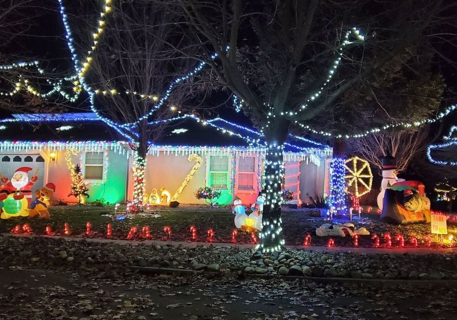 Highly decorated for Christmas house