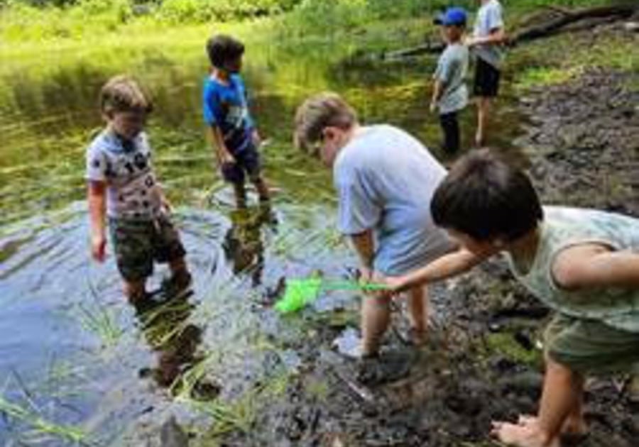 Children playing in water