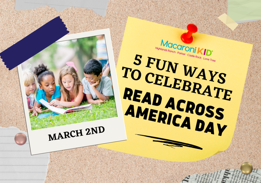 photo of children reading with text that says 5 fun ways to celebrate read across america day on march 2