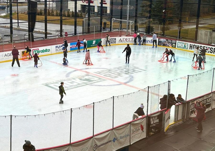 DICK's House of Sport Johnson City Ice Rink Skate Hockey Outdoor Ice Skating