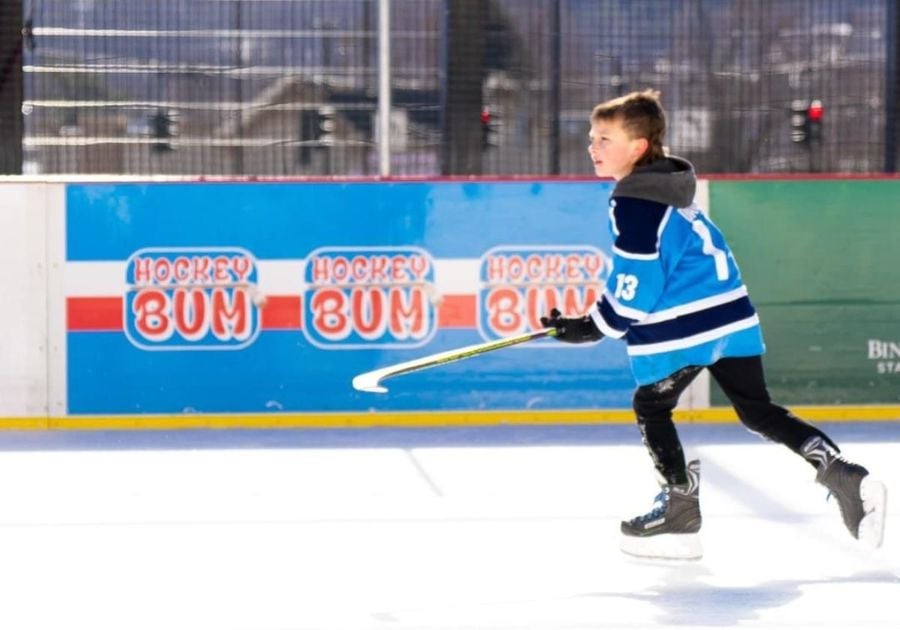 DICK's House of Sport Johnson City Ice Rink Skate Hockey Outdoor Ice Skating