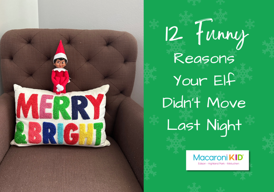 girl elf on a pillow that says Merry & Bright in Rainbow letters