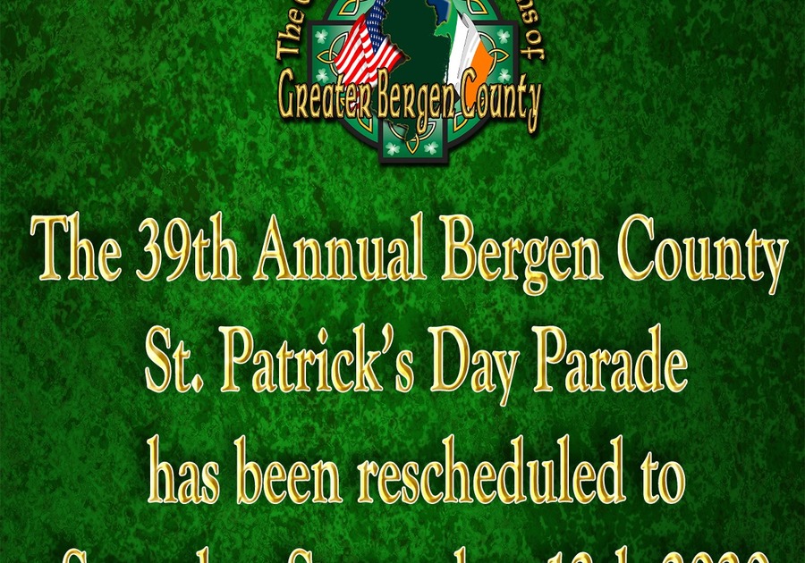 Bergen County St. Patrick's Day Parade rescheduled postponed September
