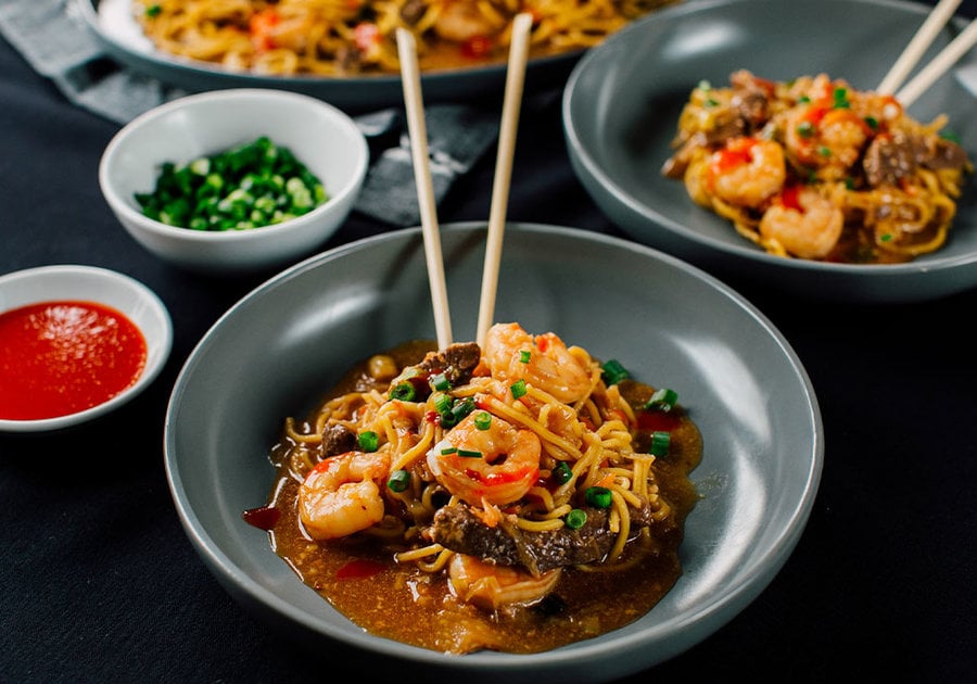 Dream Dinners Surf and Turf Yaki Soba Noodle Bowls