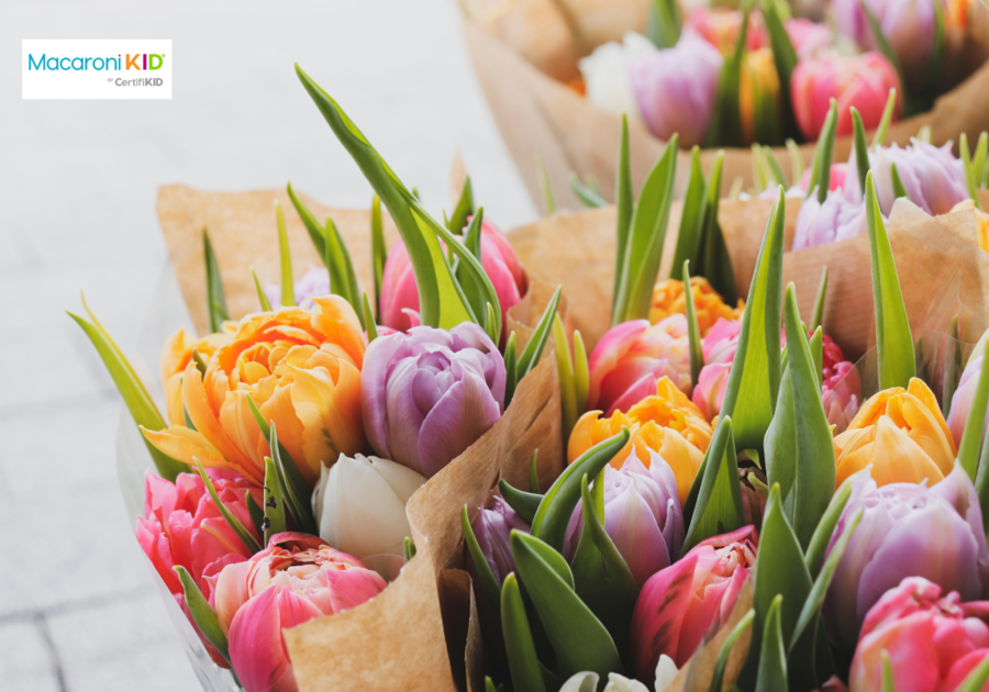 close up photo of bouquets of tulips