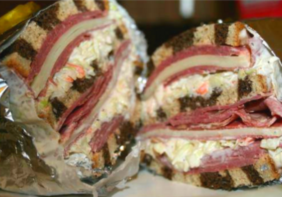 Triple Decker Corned Beef Sandwich St. Patricks Day