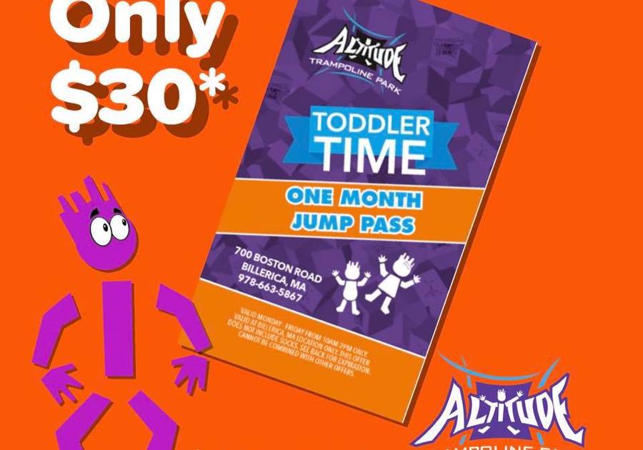 Altitude Special Toddler Time Monthly Pass For 30 Macaroni Kid Lowell