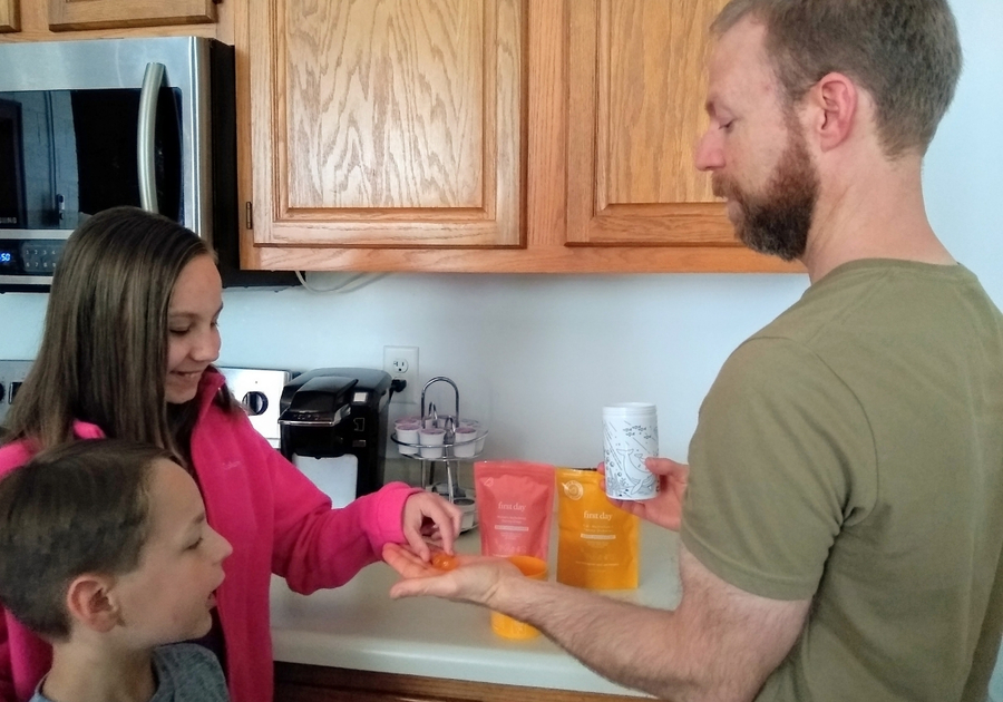 Family Trying First Day Vitamins