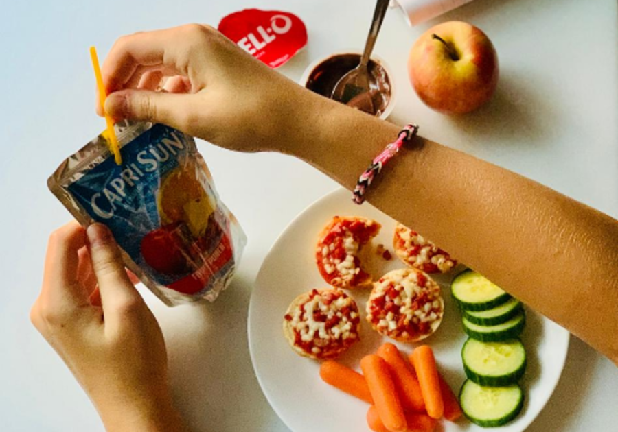 School Lunch Ideas Back to Learning Jello Capri Sun Bagel Bites