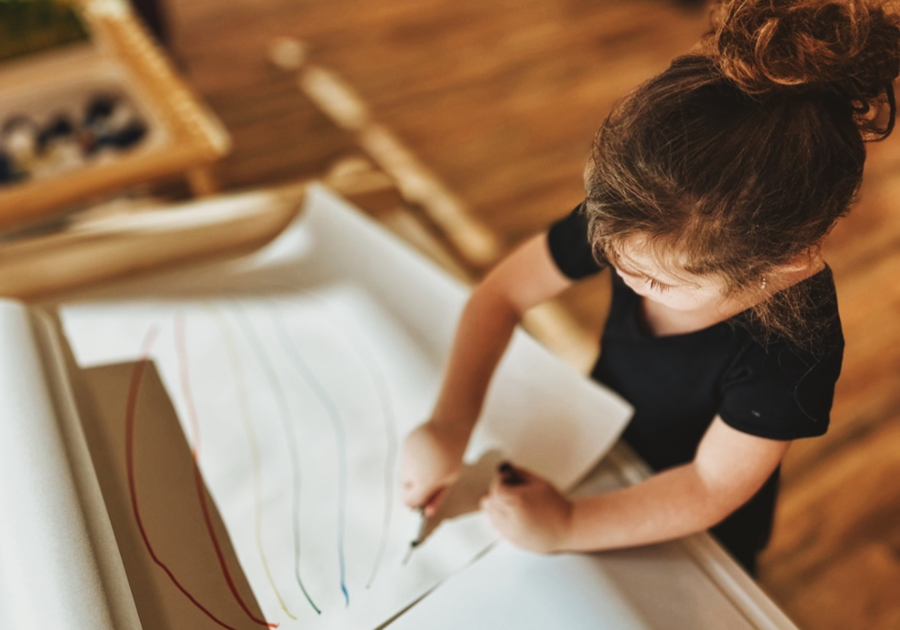 young child drawing at The Sensory Spot