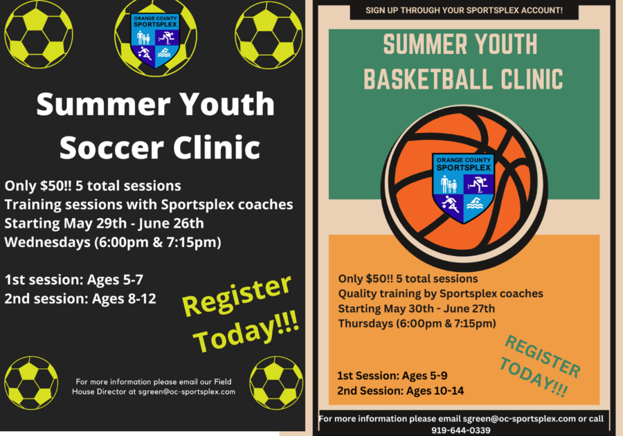 Summer Youth Clinics at Orange County Sportsplex