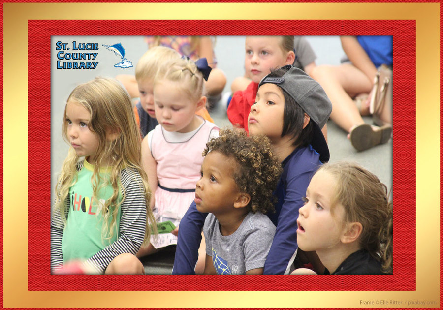 Children enjoying St. Lucie County Library Holiday event