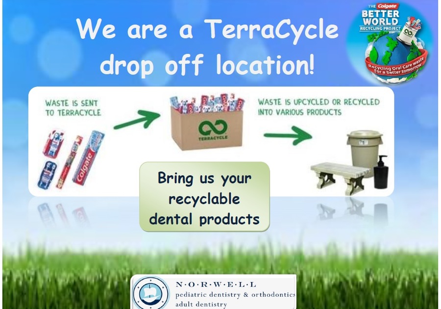 TerraCycle Recyling at Norwell Pediatric Dentistry in Norwell, MA