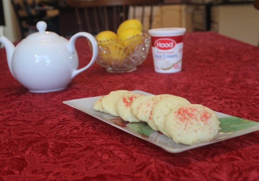Lemon Drop Cookies with Hood Sour Cream