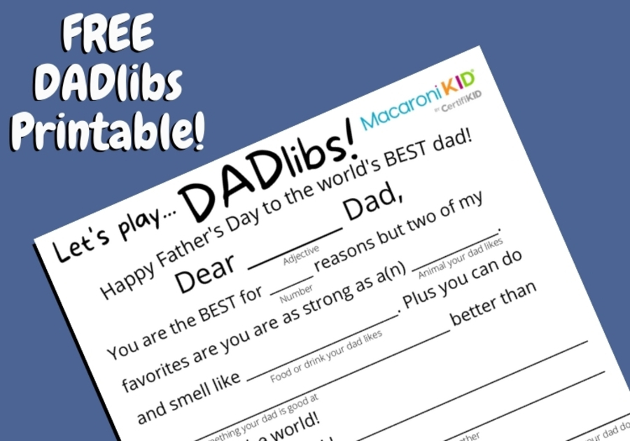 Free dadlibs printable
