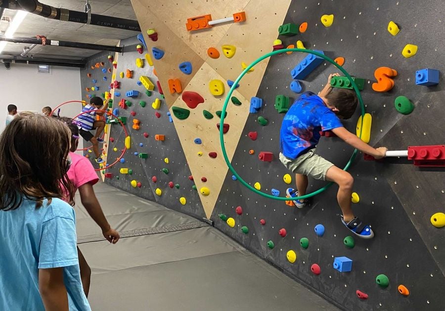 kids climbing the walls