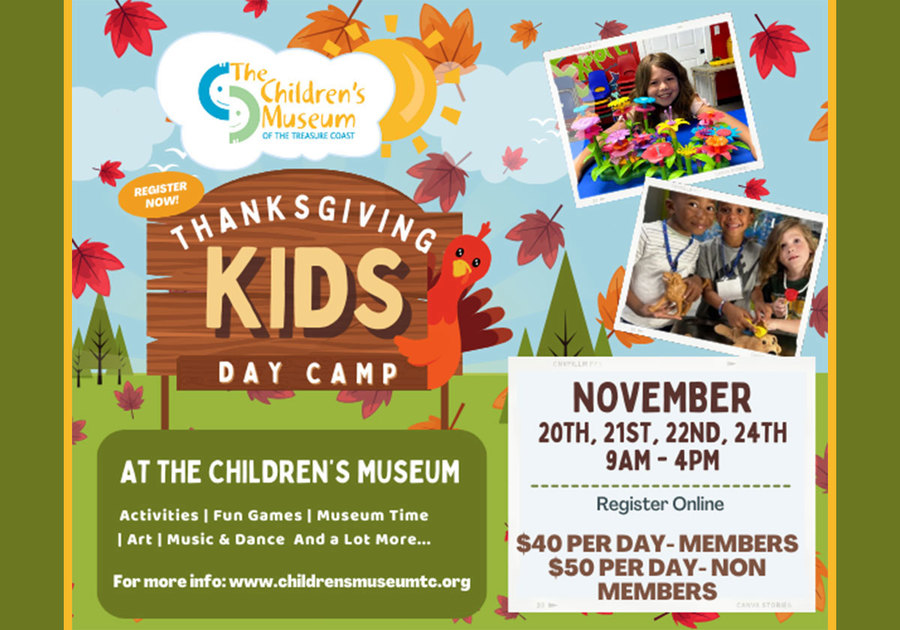 The Children's Museum 2023 Thanksgiving Camp Flyer