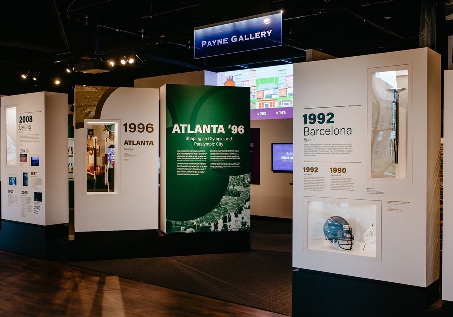 Image of the Payne Gallery set up in Olympics Exhibit