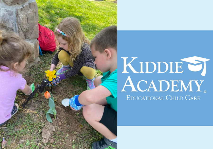 kids planting flowers