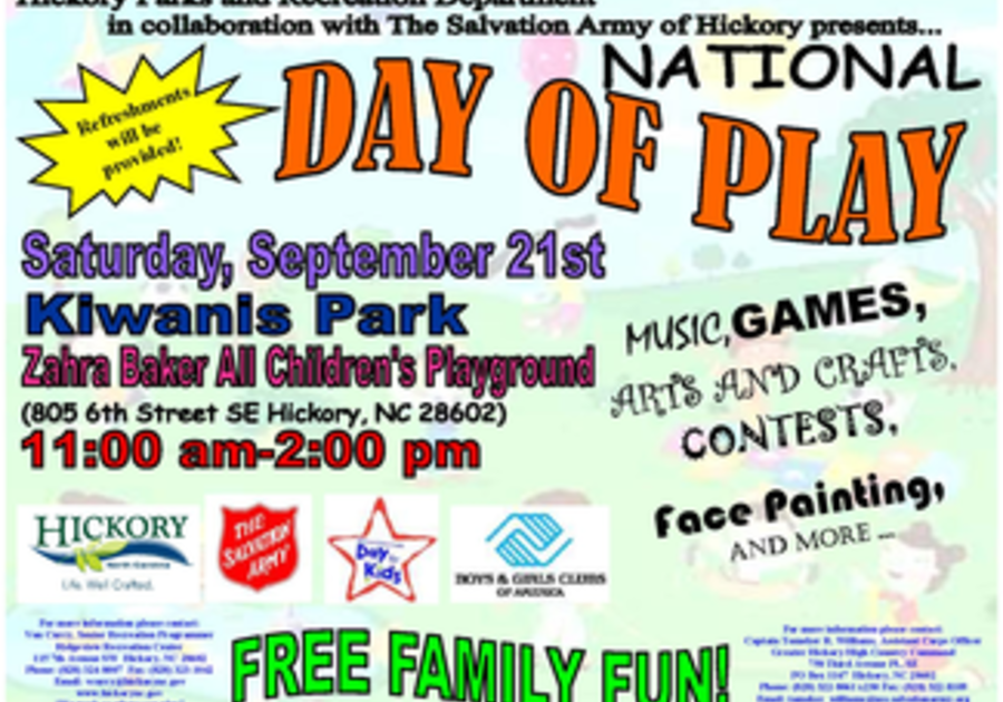 National Day of Play Zahra Baker Playground Macaroni KID Hickory